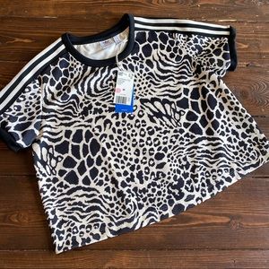 NWT Adidas animal print top